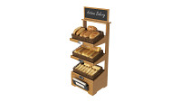 Wooden loaf bread stand 02