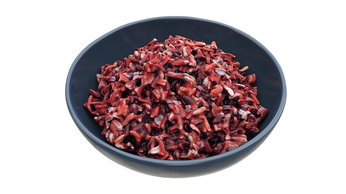 Cooked red rice