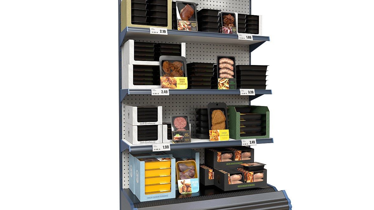 Store meat product shelf 01