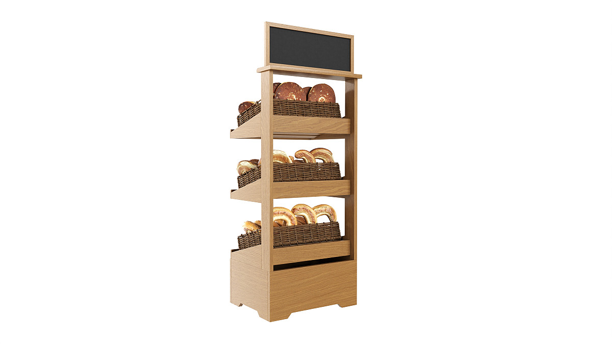 Wooden loaf bread stand 03