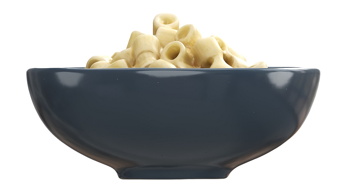 Cooked pasta tubetti