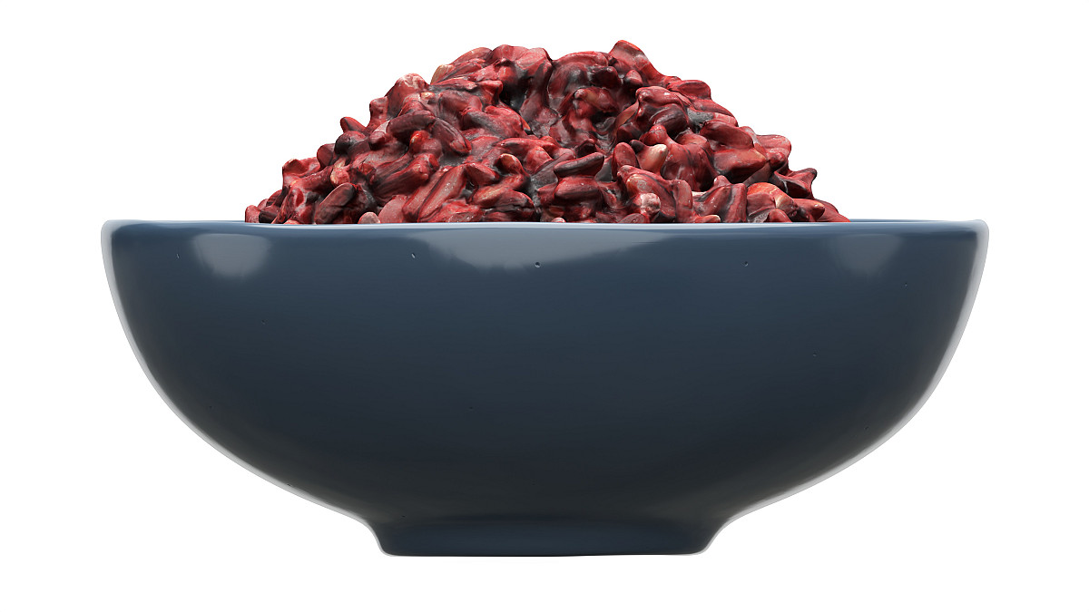 Cooked black jasmin rice