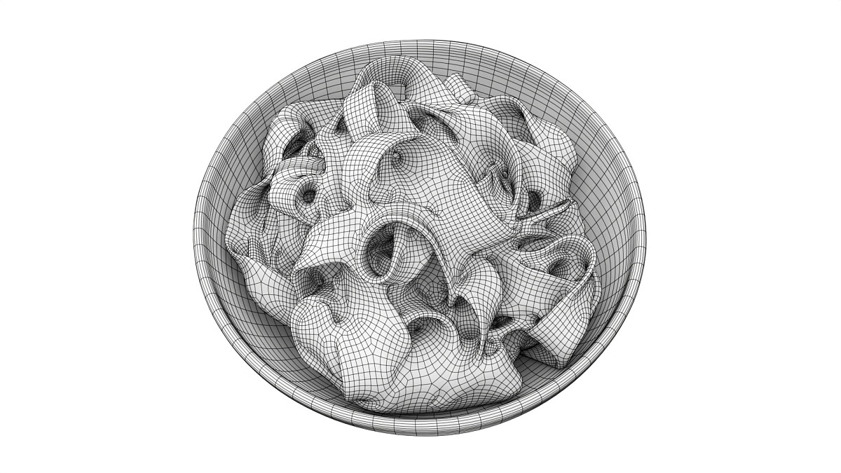 Cooked pasta fettuccine