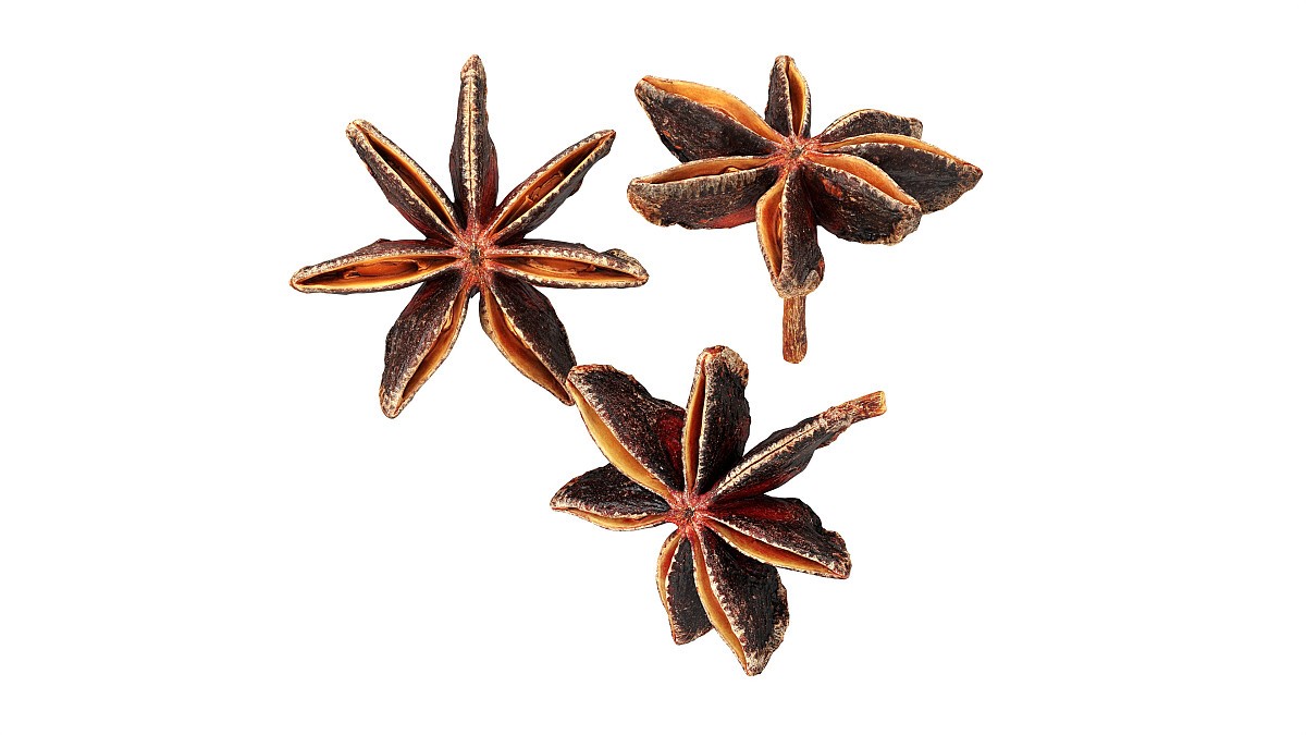Dried anise flowers