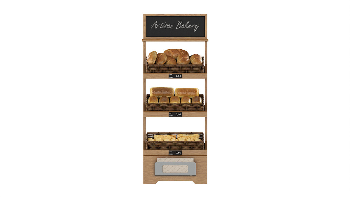 Wooden loaf bread stand 02
