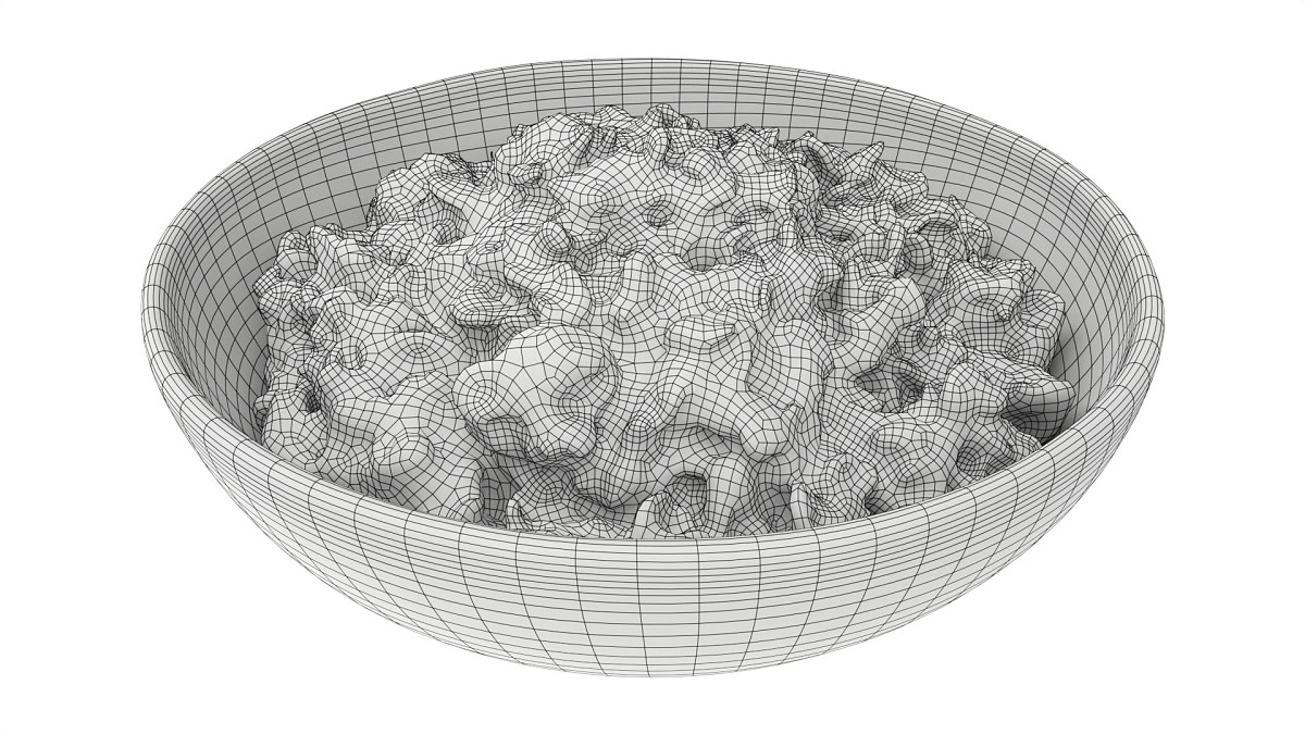 Cooked oatmeal porridge with seeds