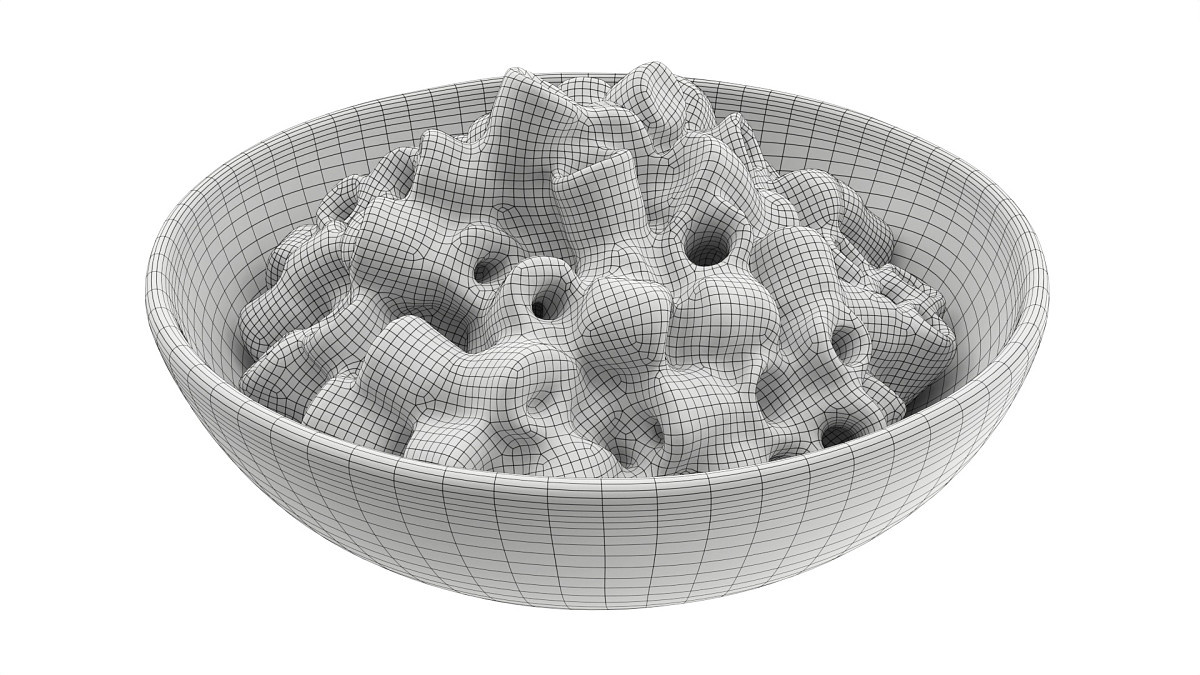 Cooked pasta tubetti