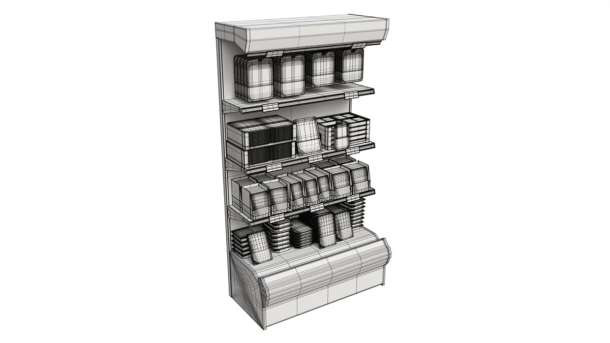 Store meat product shelf 02