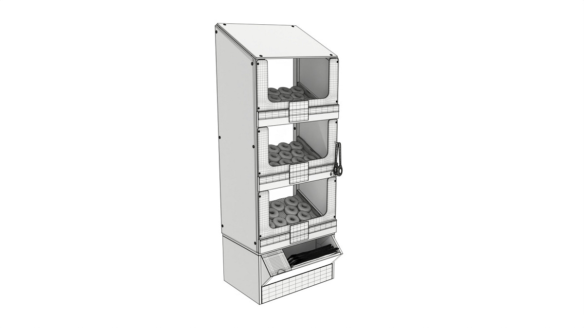 Bakery stand with donuts