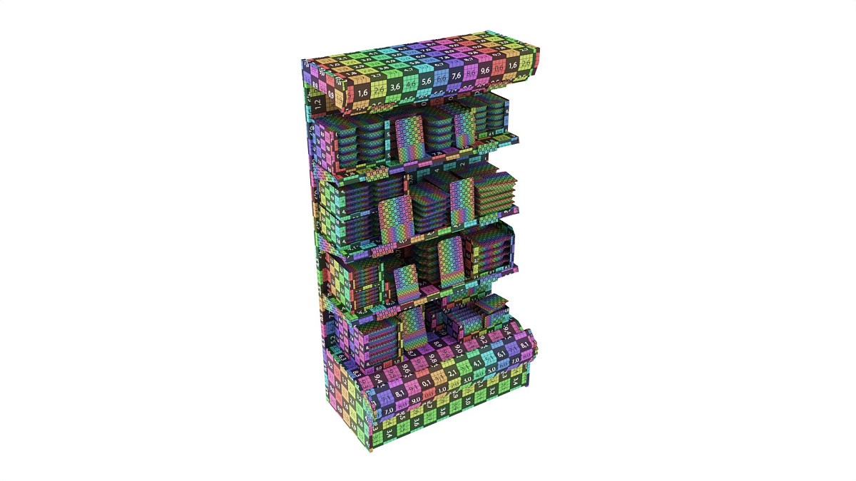 Store meat product shelf 01