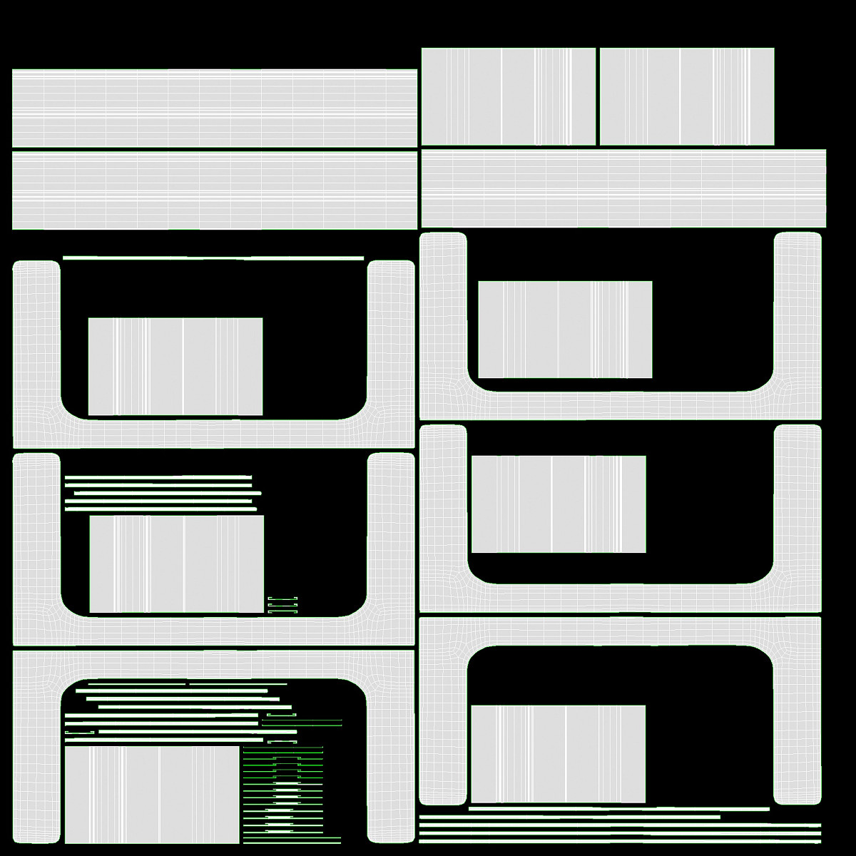 Bakery stand with sweet buns 01