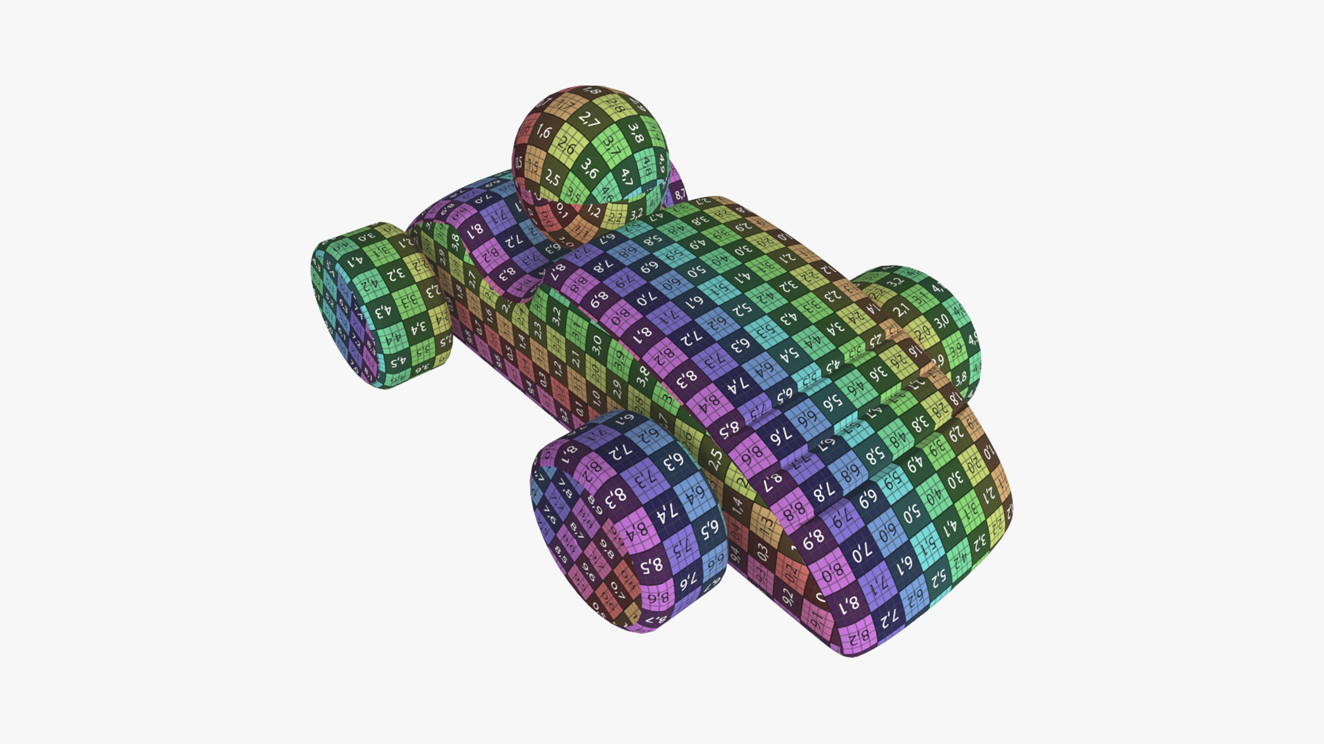 Race car plastic PBR 3D Model