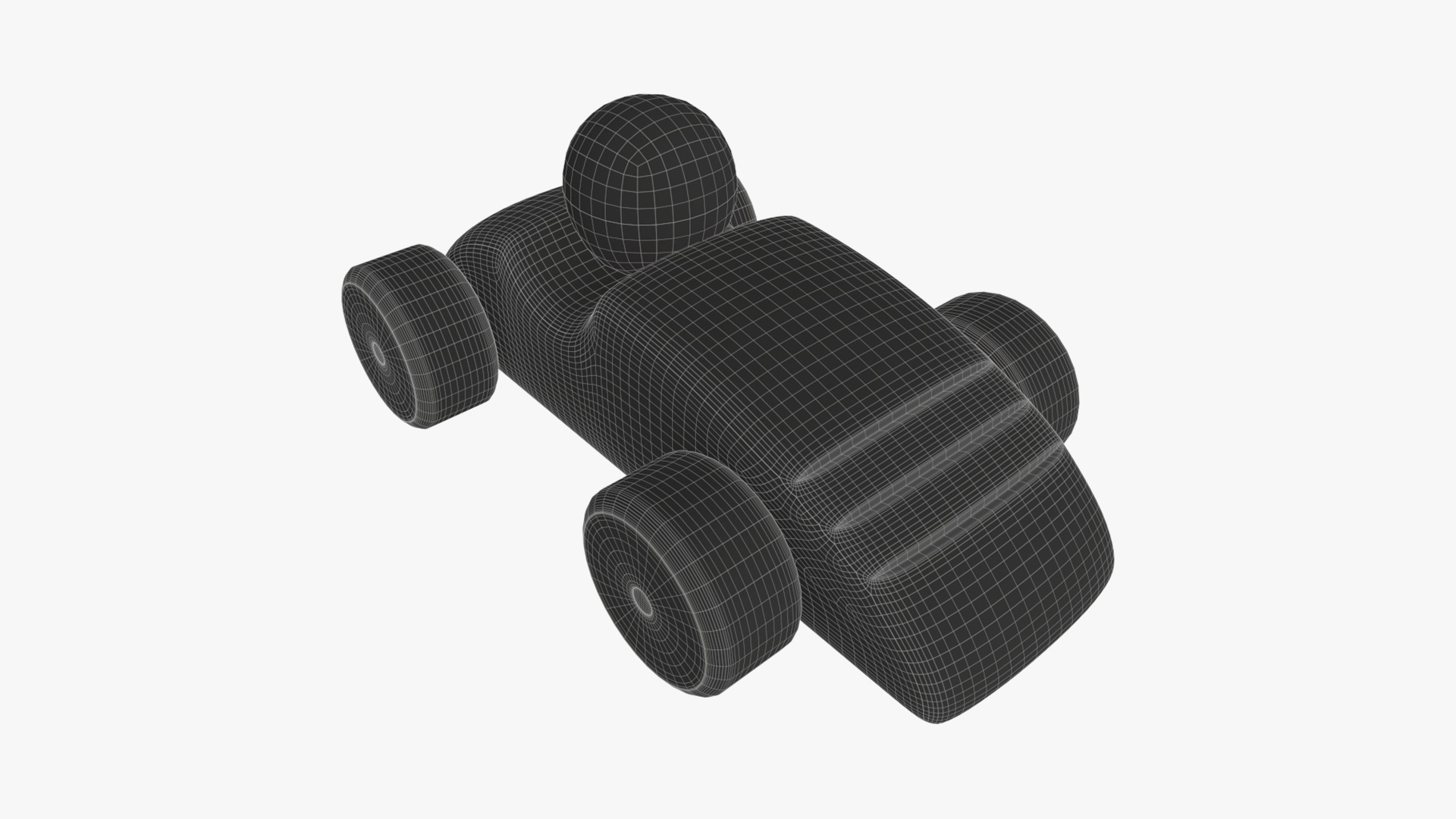 Race car plastic PBR 3D Model