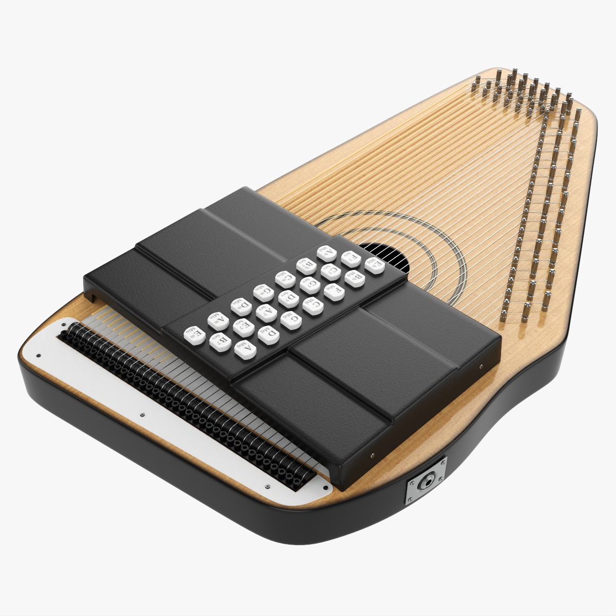 Autoharp Music Instrument PBR 3D Model