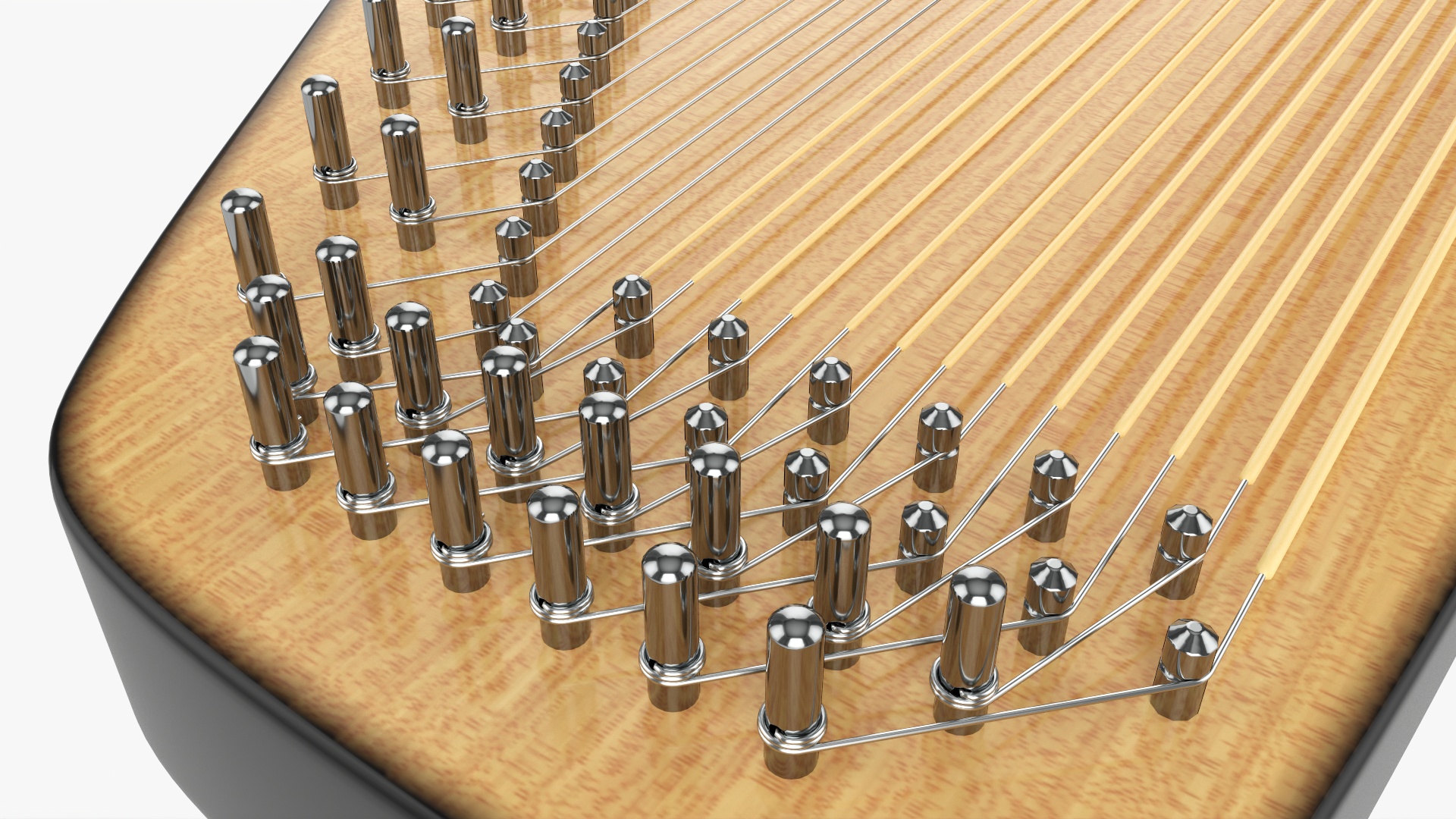 Autoharp Music Instrument PBR 3D Model