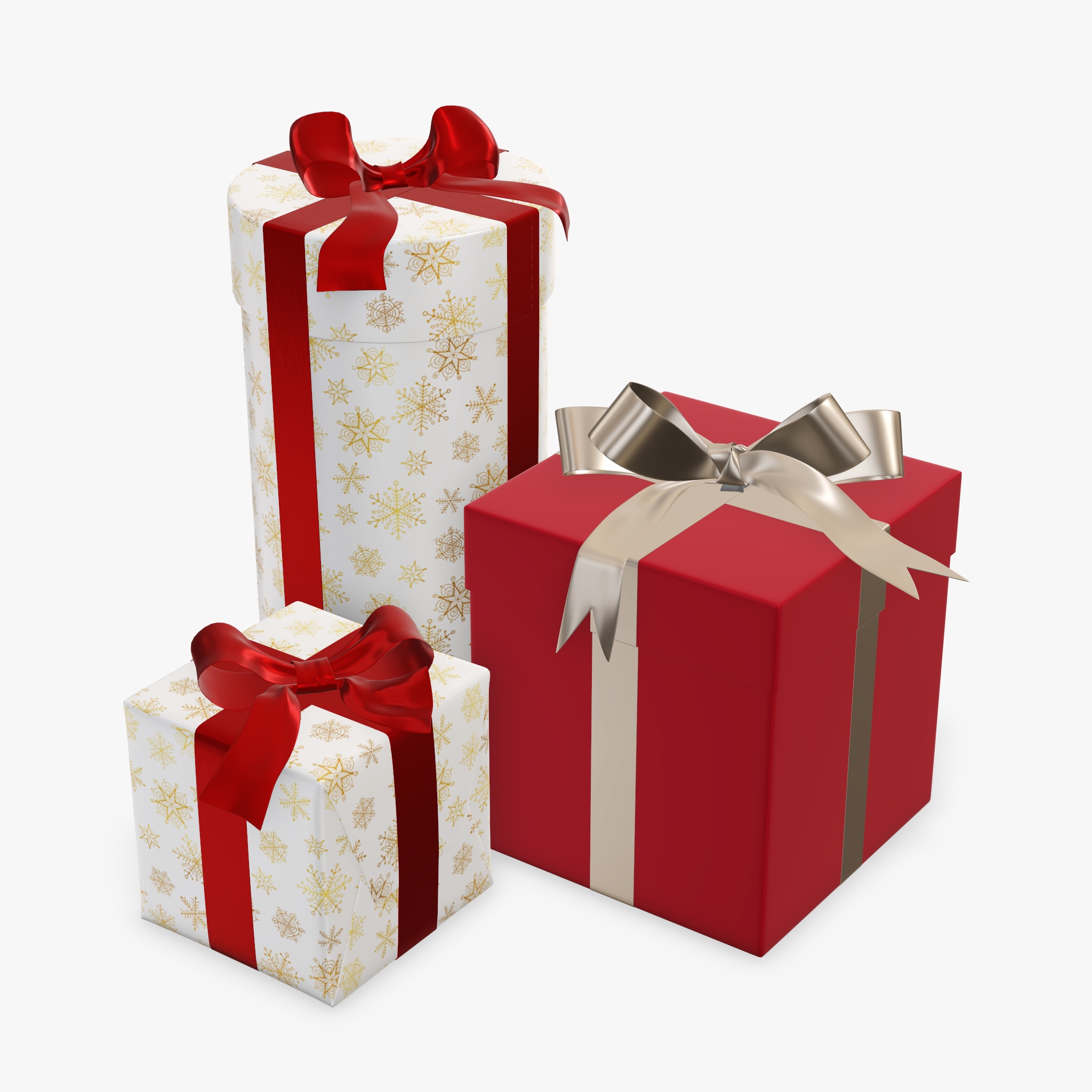Christmas gifts wrapped 1 PBR 3D Model