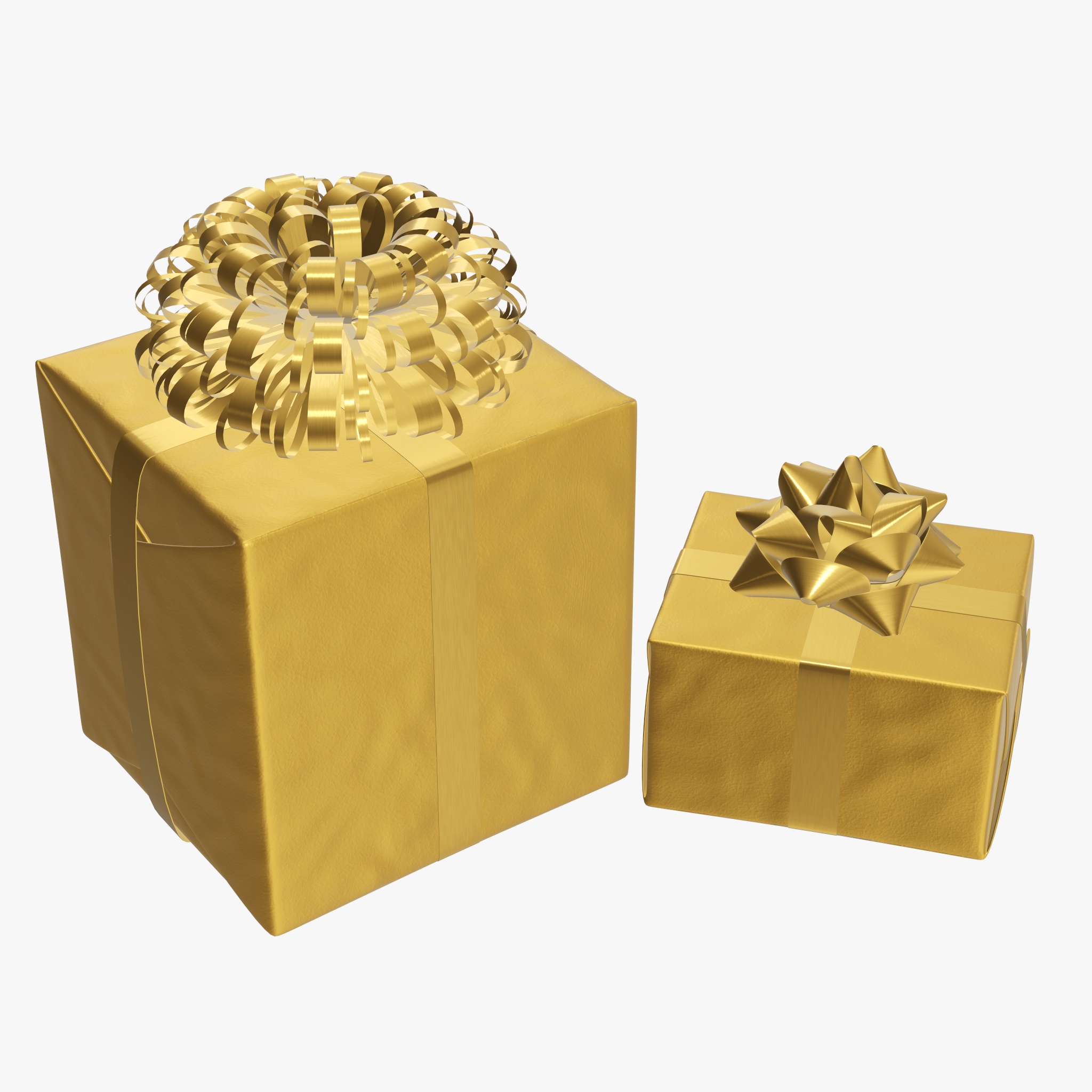 Christmas gifts wrapped 4 PBR 3D Model