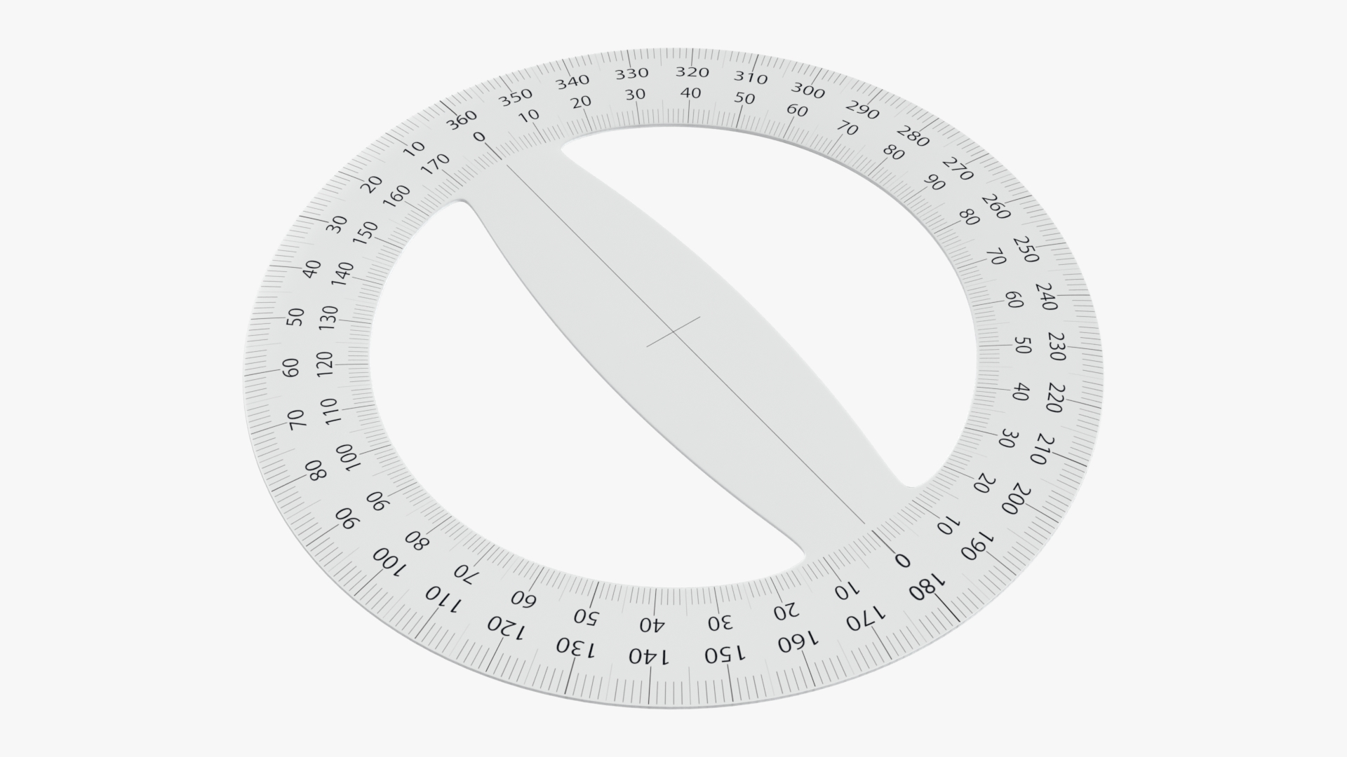 Circle protractor PBR 3D Model