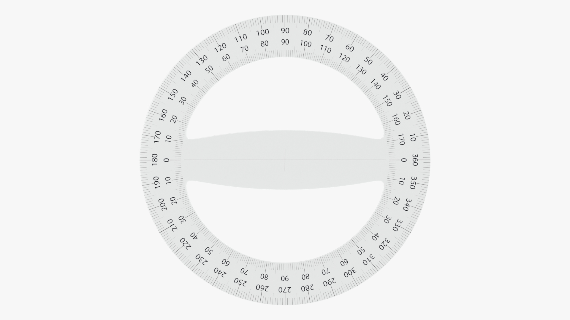 Circle protractor PBR 3D Model