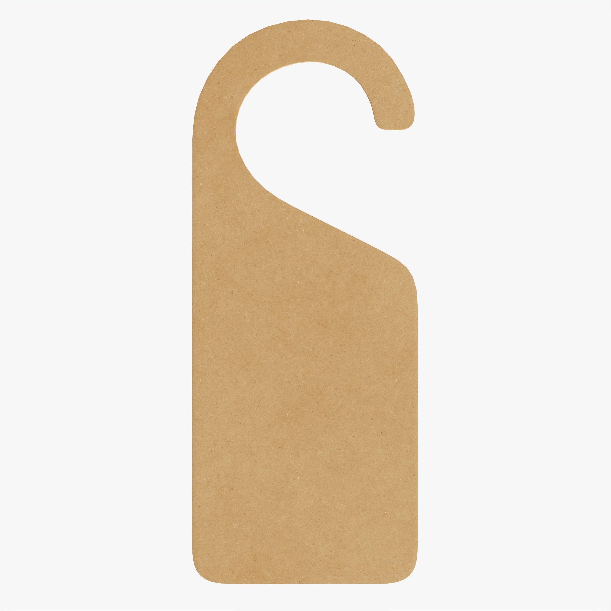 Door handle cardboard hanger mockup 01 PBR 3D Model