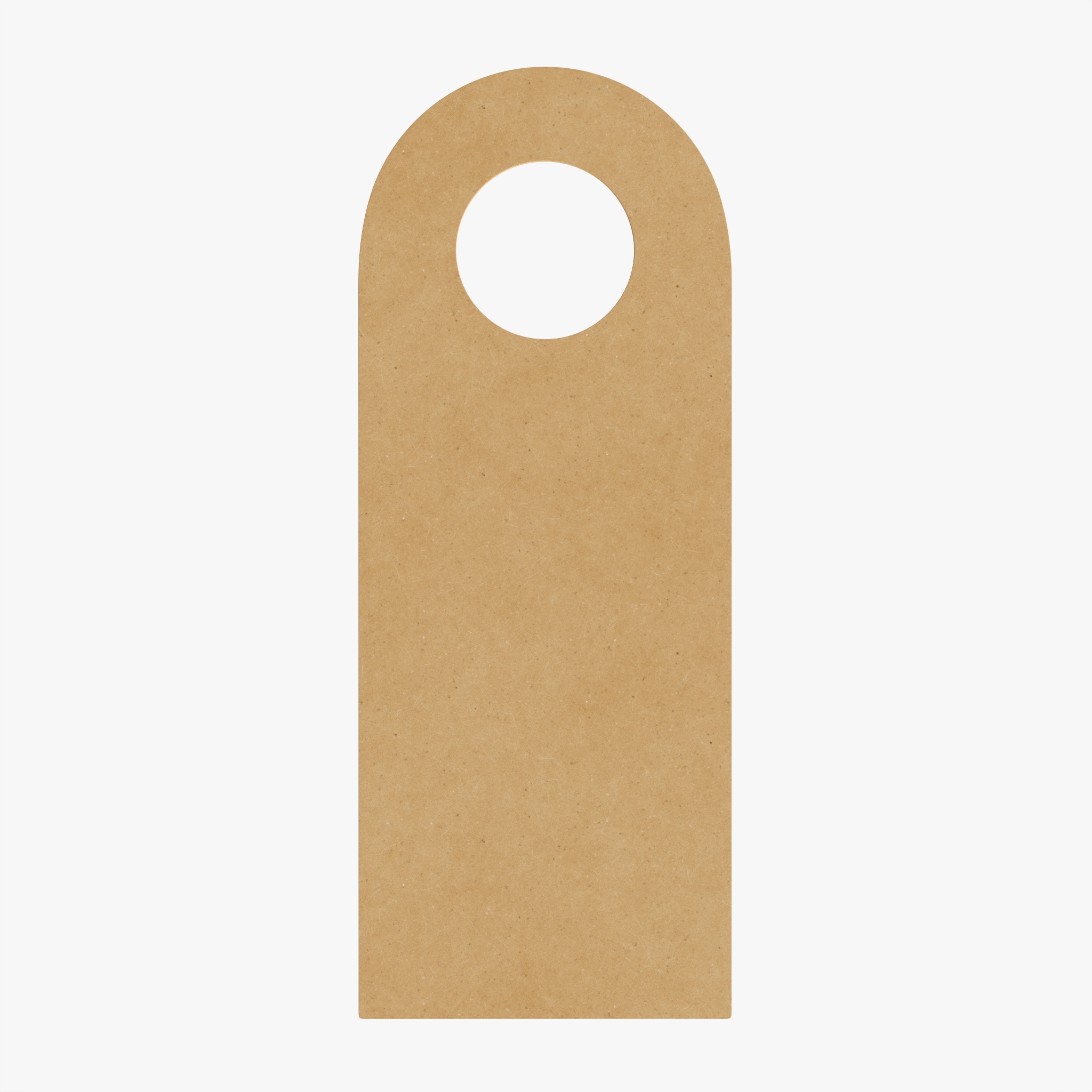 Door handle cardboard hanger mockup 03 PBR 3D Model