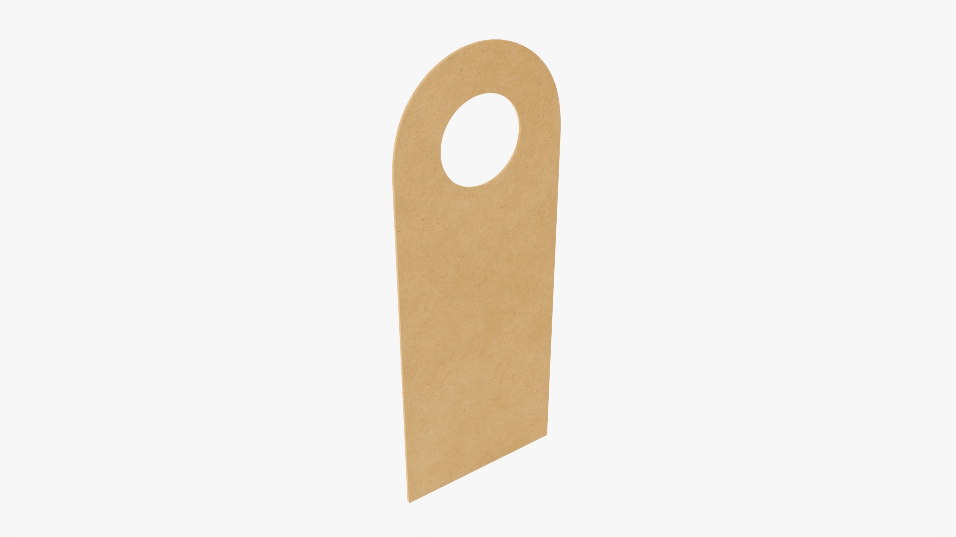 Door handle cardboard hanger mockup 03 PBR 3D Model