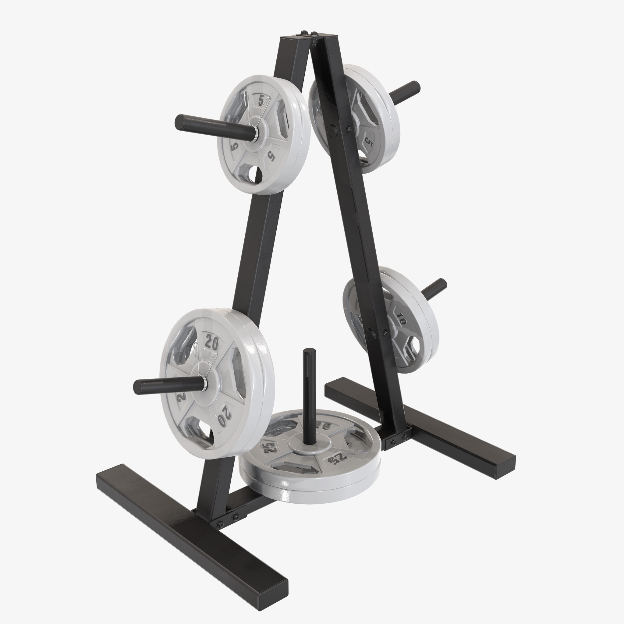 Exercise equipment storage rack PBR 3D Model
