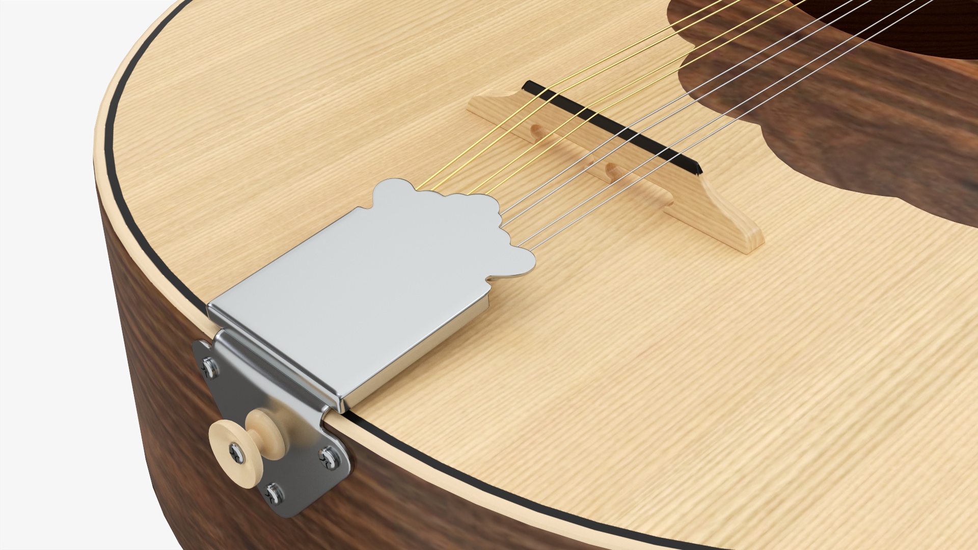 Irish Bouzouki String Instrument PBR 3D Model