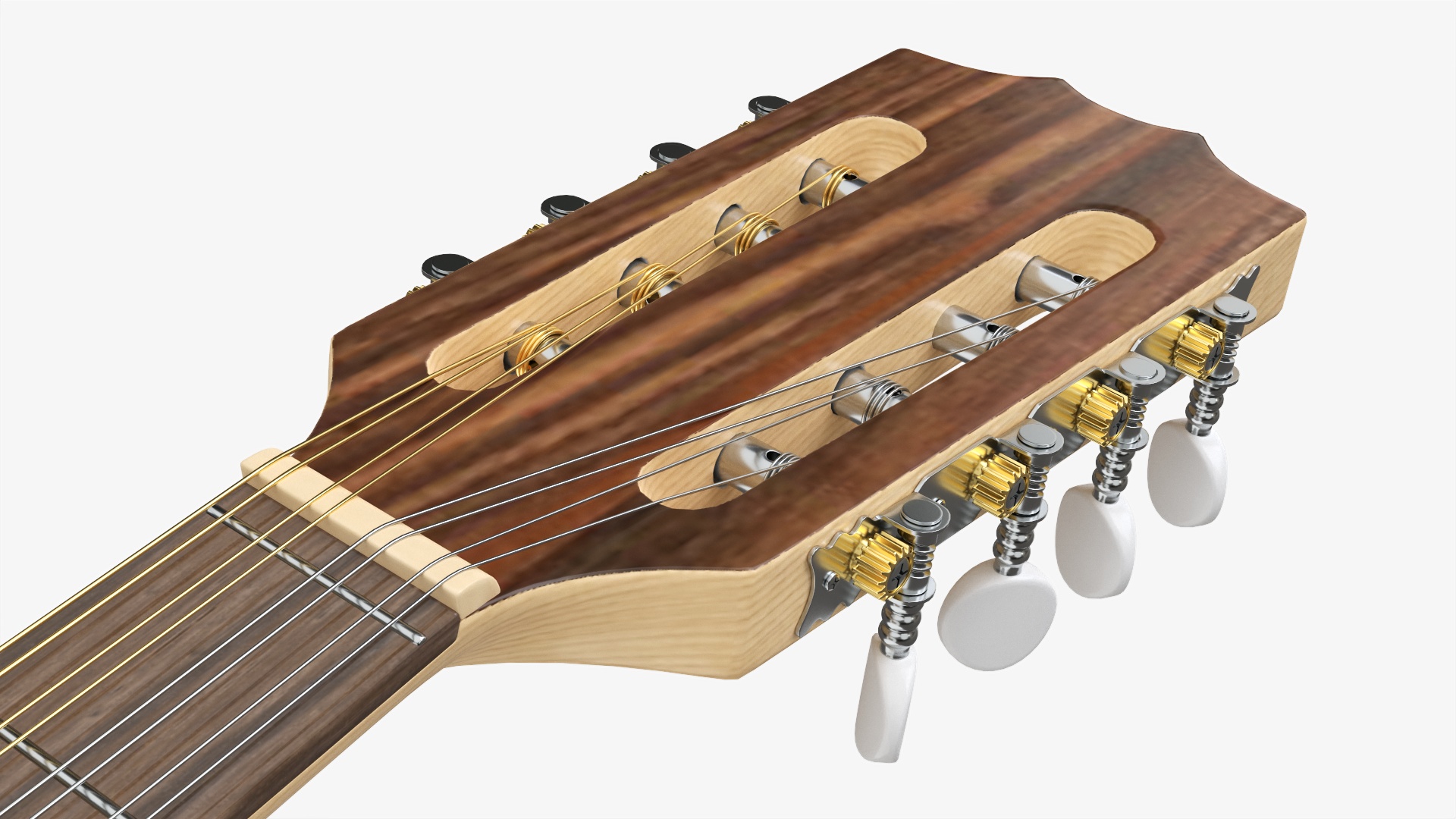 Irish Bouzouki String Instrument PBR 3D Model