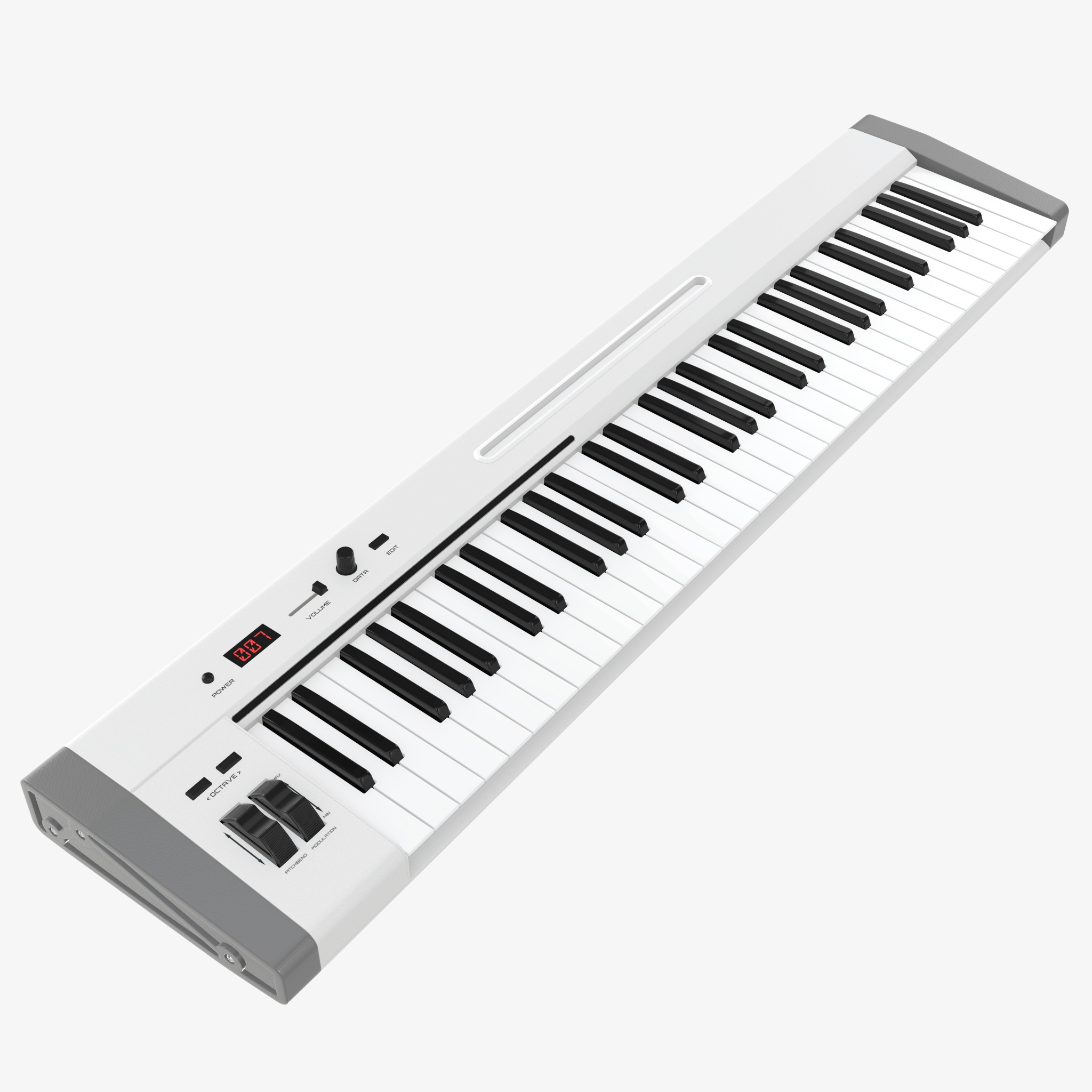 Master 61 key midi keyboard PBR 3D Model