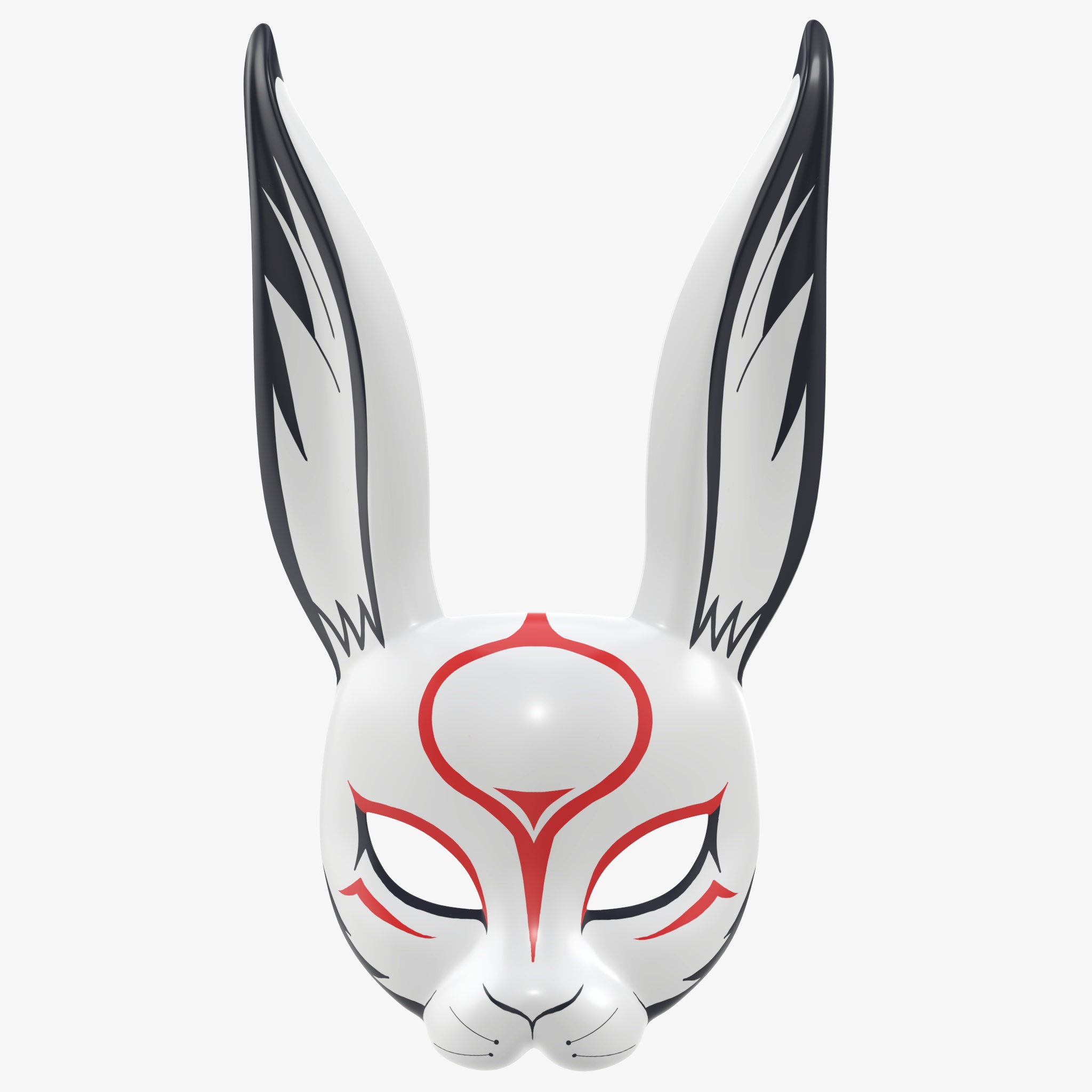 Rabbit festive face mask PBR 3D Model
