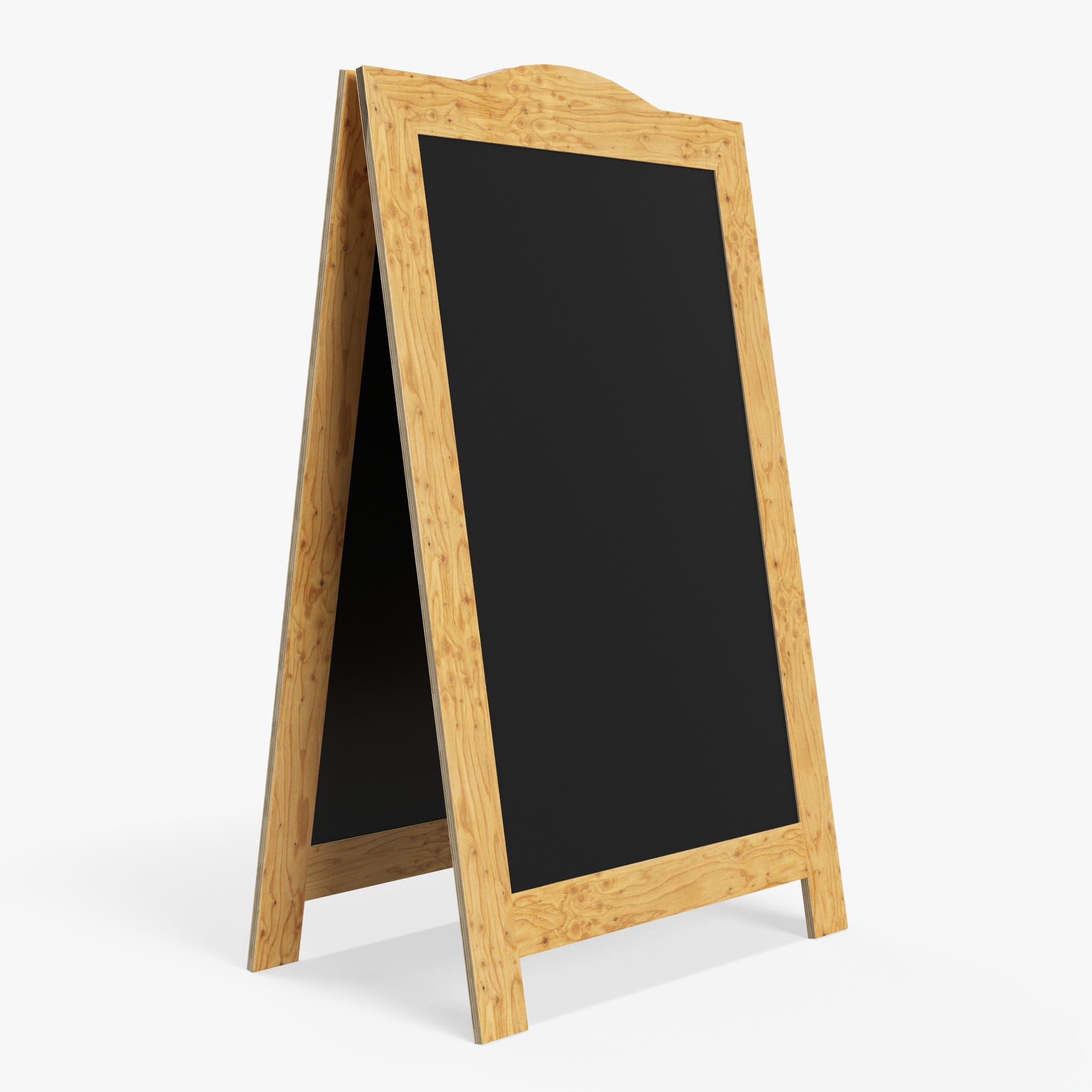 Street chalkboard display mockup PBR 3D Model