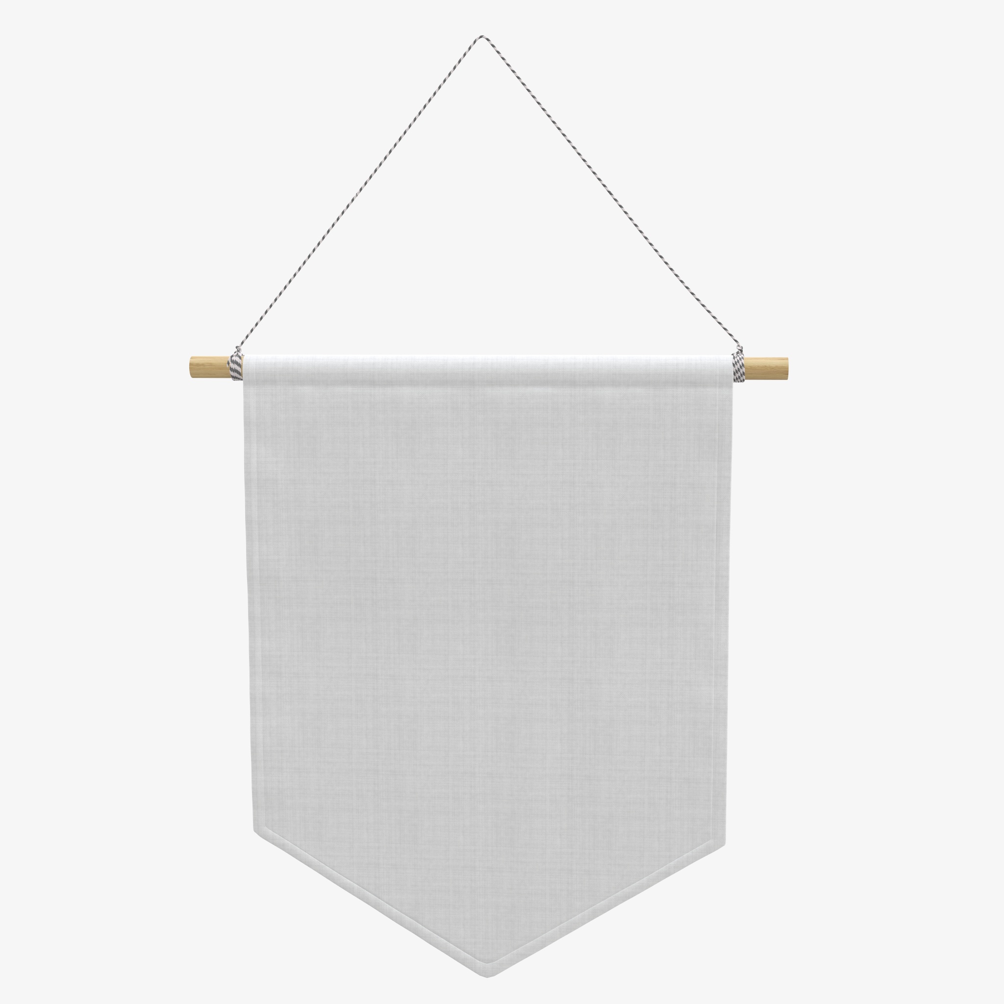 Wall pennant short PBR 3D Model