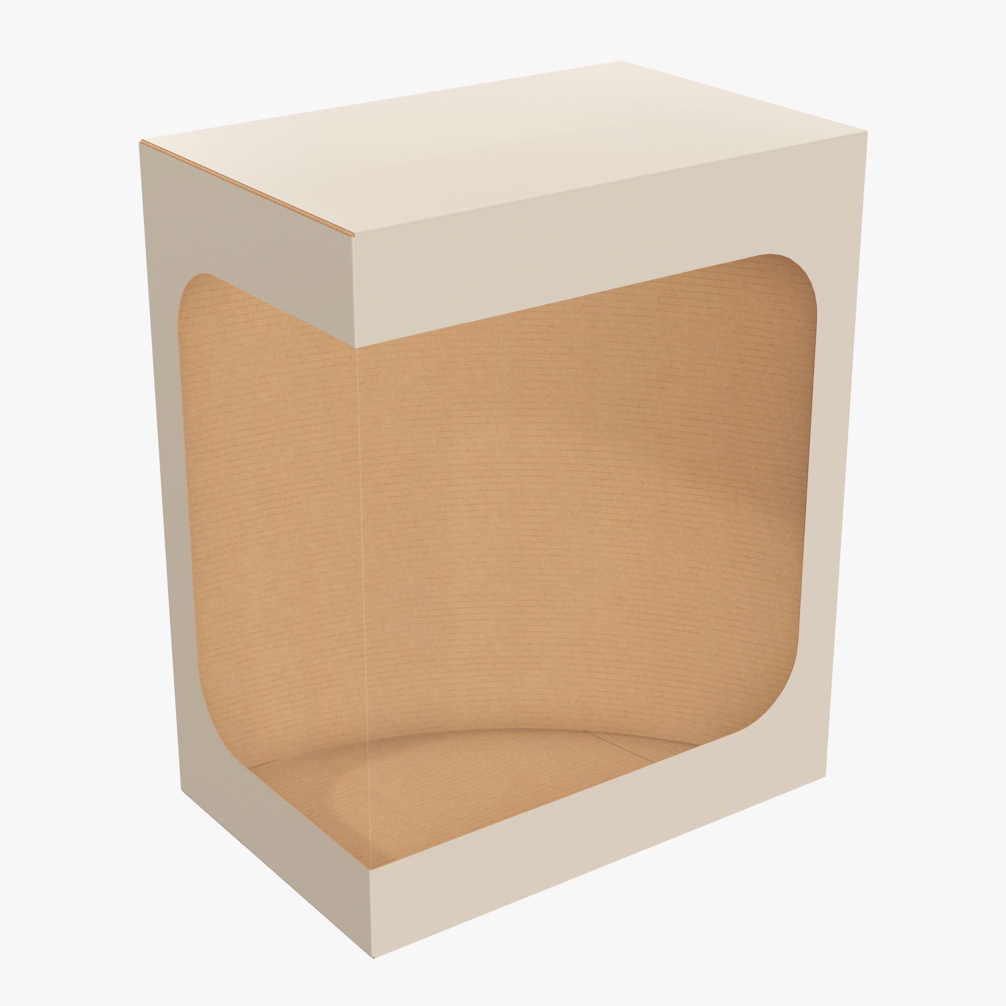 Retail cardboard display box 10 PBR 3D Model