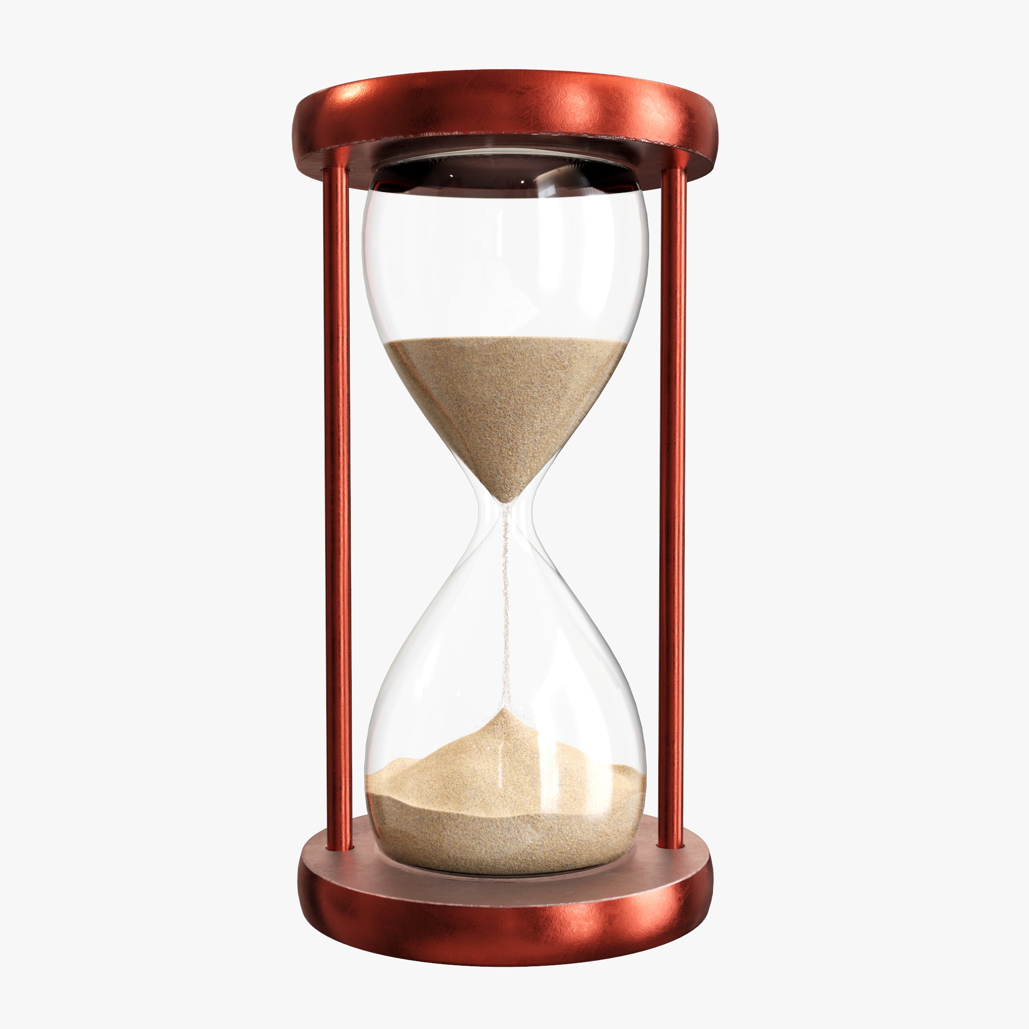Sandglass hourglass egg sand timer clock 01 PBR 3D Model