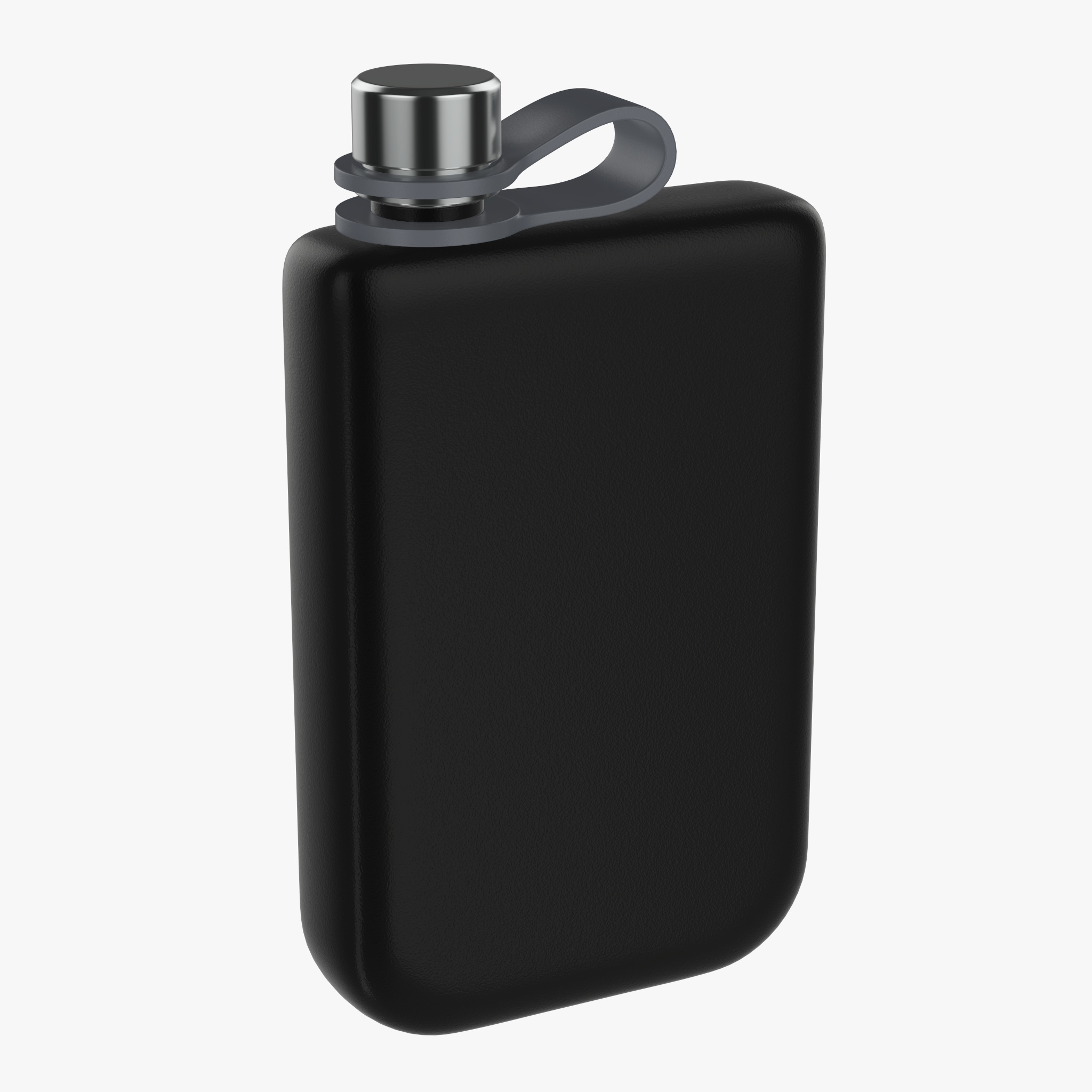 Flask liquor stainless steel 08 PBR 3D Model