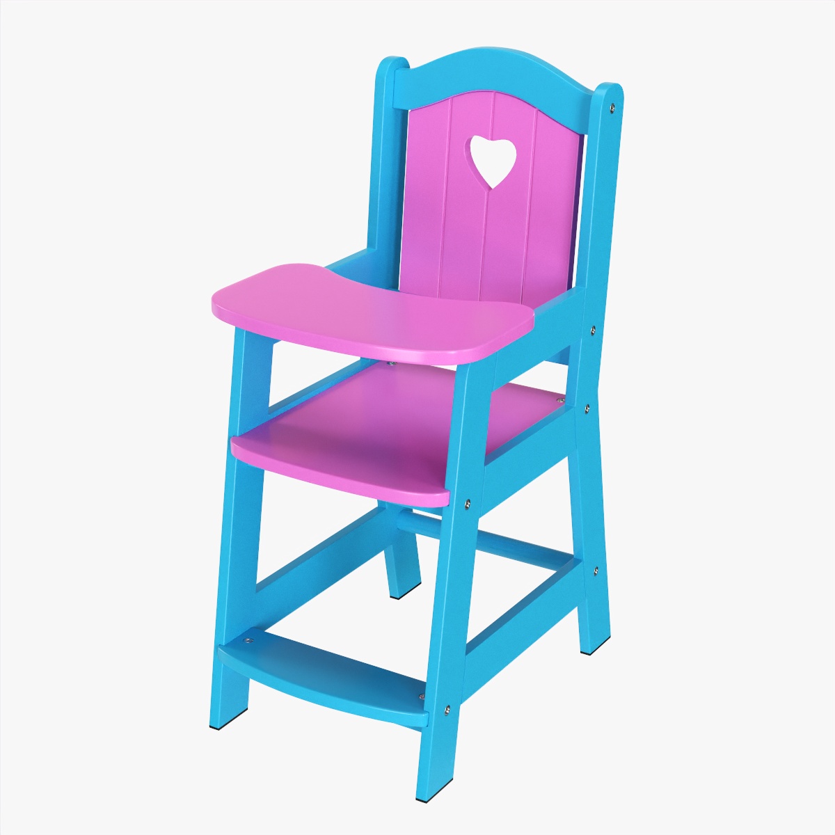 Play Dolls High Chair V2 PBR 3D Model