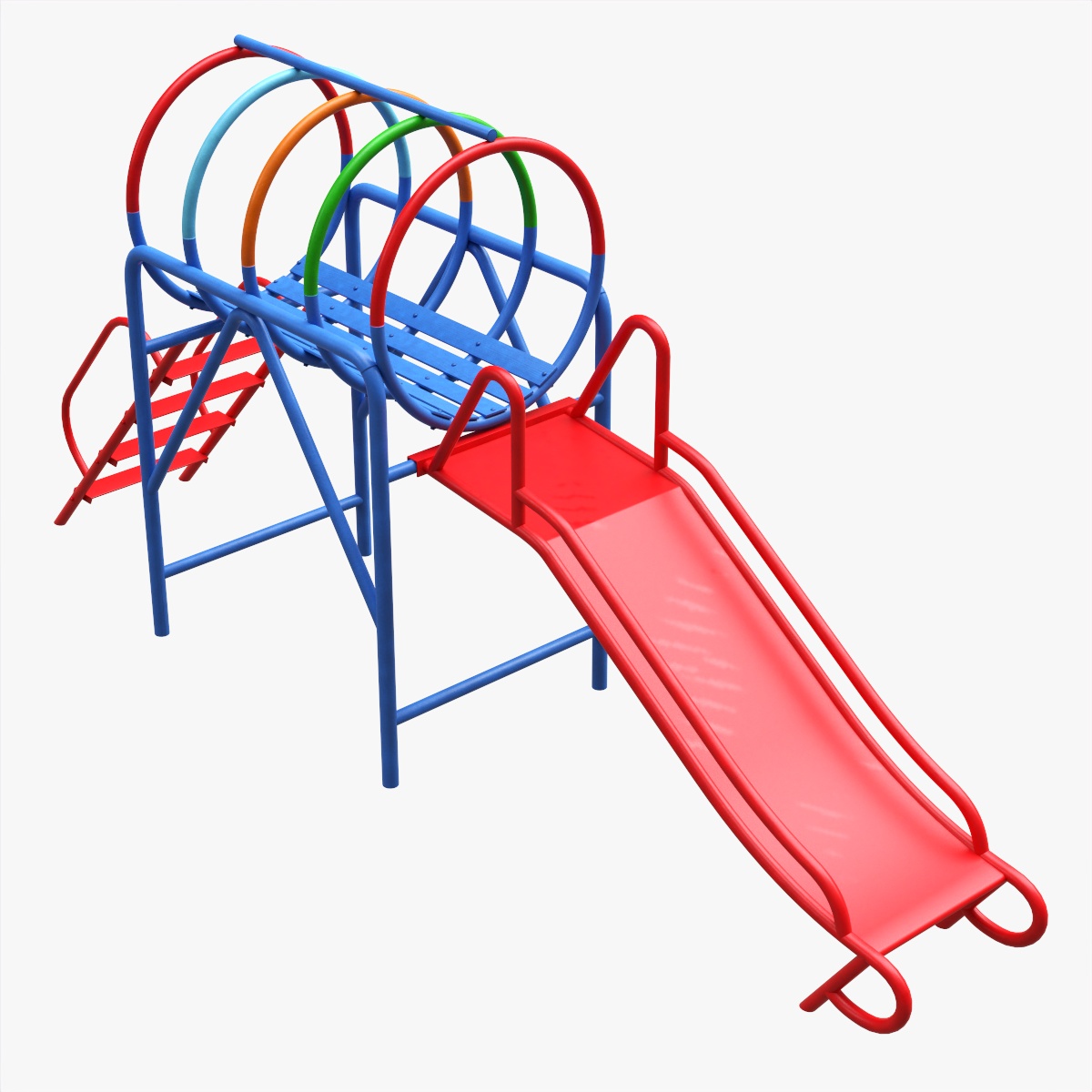 Playground barrel slide 1 PBR 3D Model - 3dmstock.com