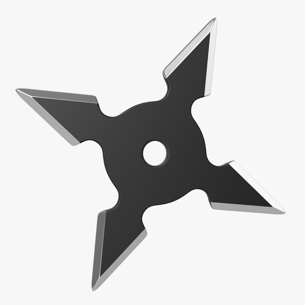 Shuriken Throwing Ninja Knife 01 PBR 3D Model