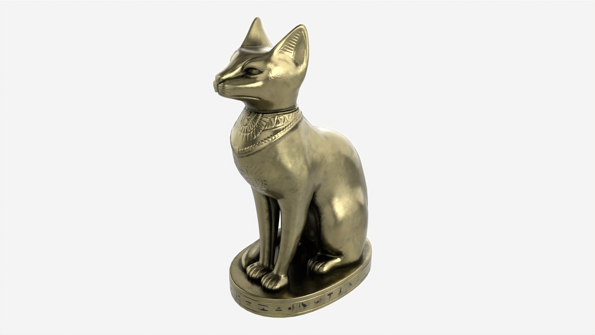 Egyptian Cat Statuette PBR 3D Model - 3dmstock.com