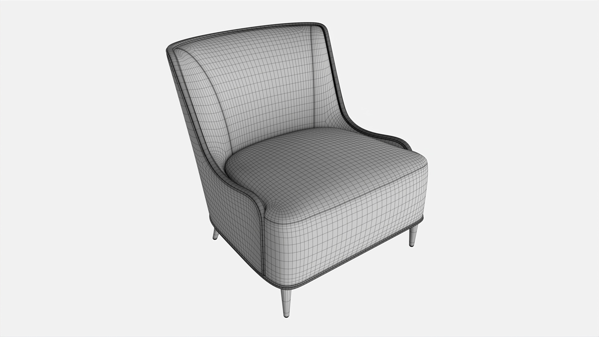 Lounge Chair Baker Marino PBR 3D Model